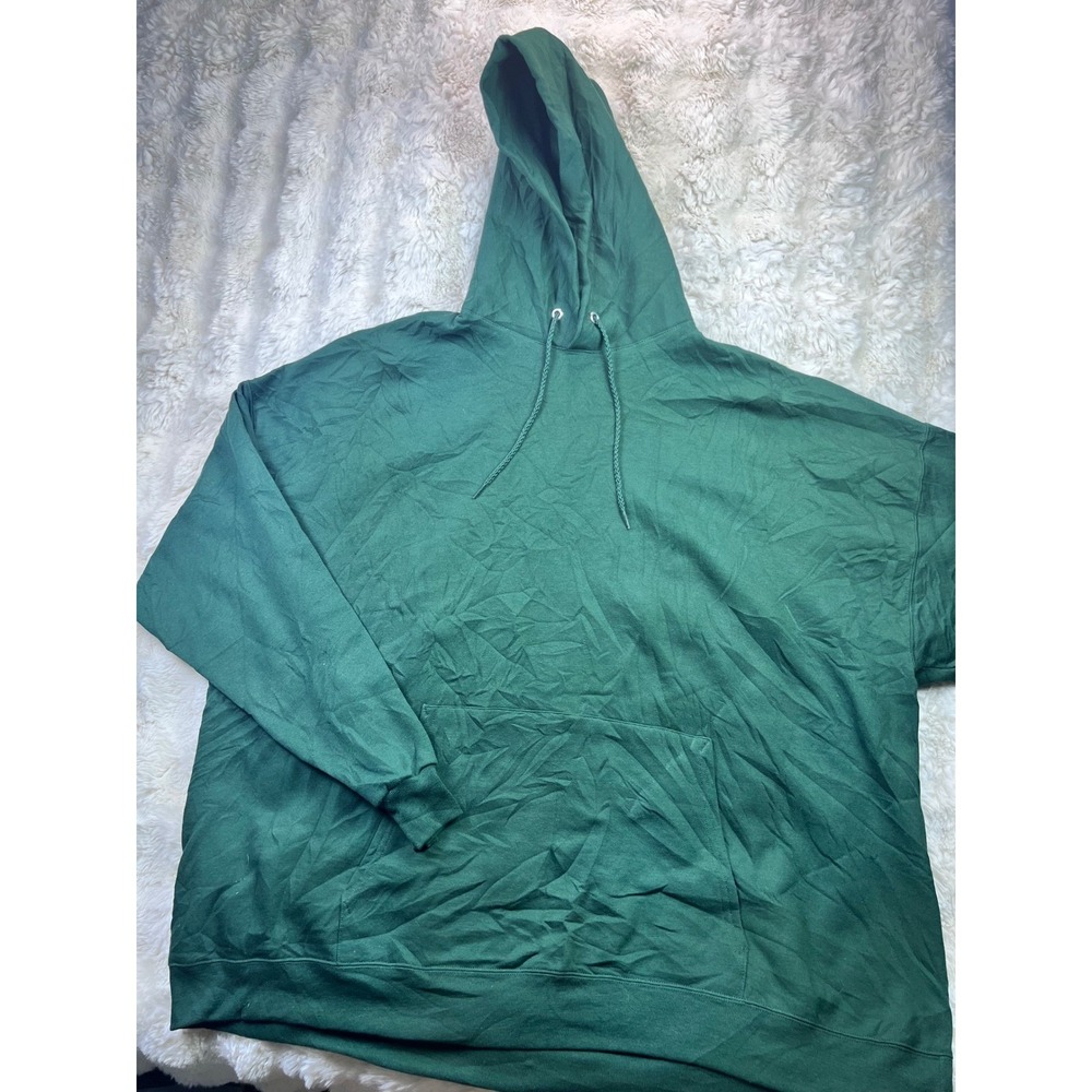 Hanes EcoSmart Hoodie Mens 4XL Green Pullover Sweatshirt A34